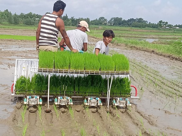 चारपाङग्रे धान रोप्ने मेसिन भित्र्याइयो